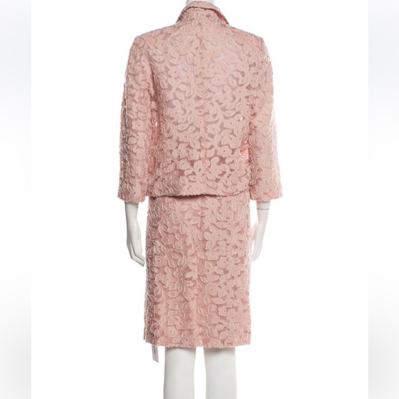 Escada|ESCADA Virgin Wool Patterned Skirt Suit - Picture 3 of 14